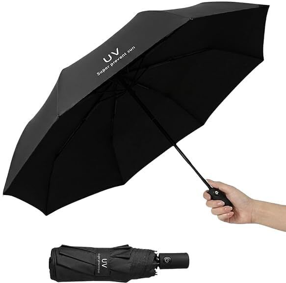 decorhub UV Foldable Umbrella | Windproof Auto Chhata for Men & Women C Umbrella-picture-33