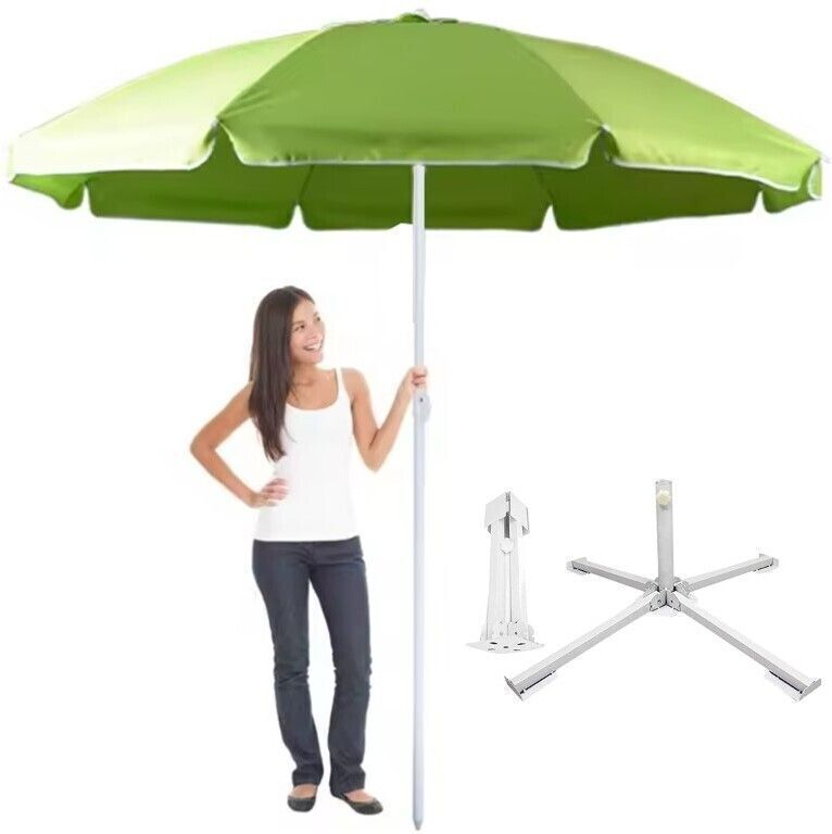 green bird Garden Umbrella With Stand Outdoor Big Size 7ft Garden S18 Umbrella-picture-20