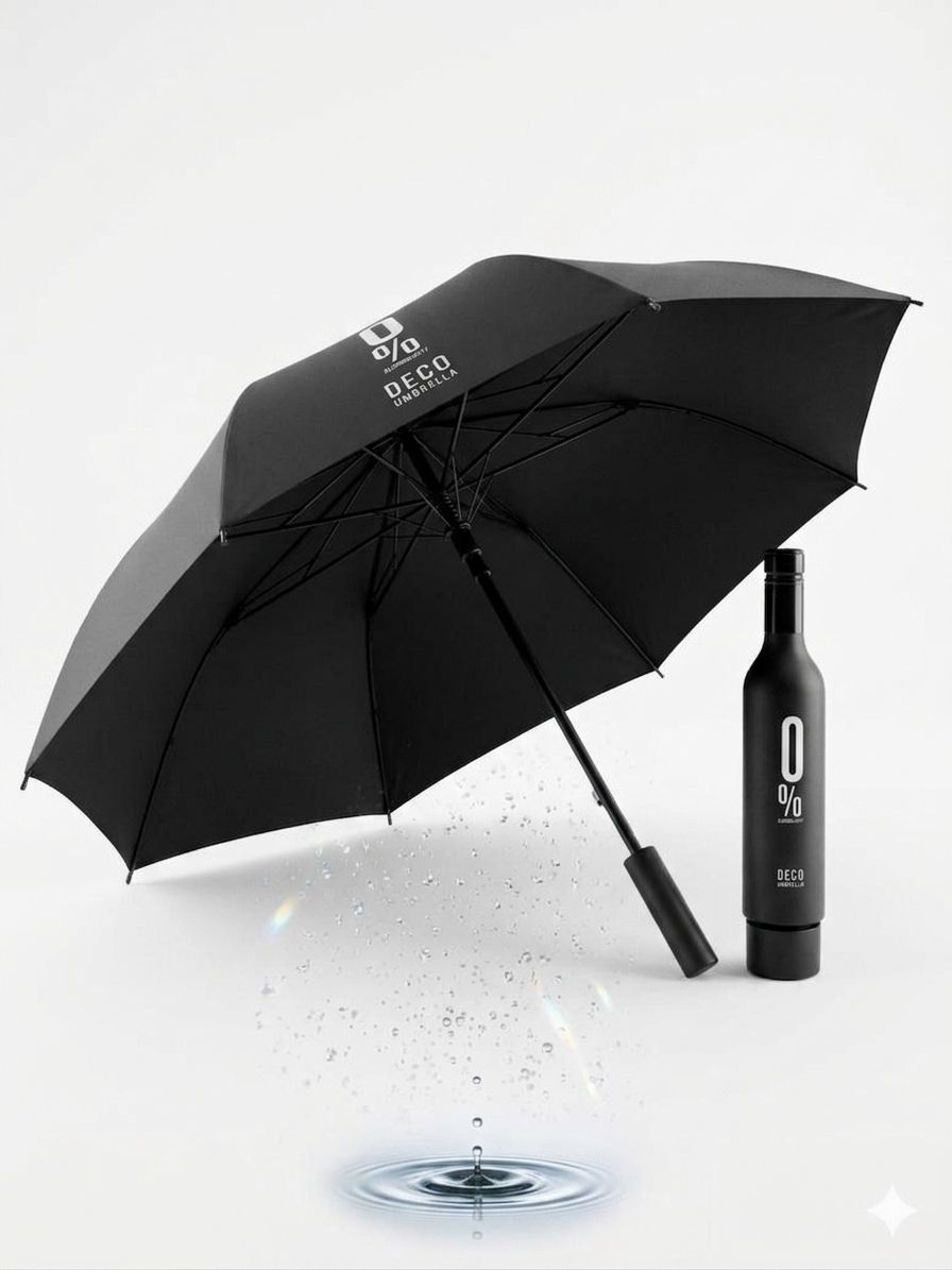 Deco Wine Bottle Shape Folding Umbrella (Unisex) | Portable Travel Umbrella-image-16