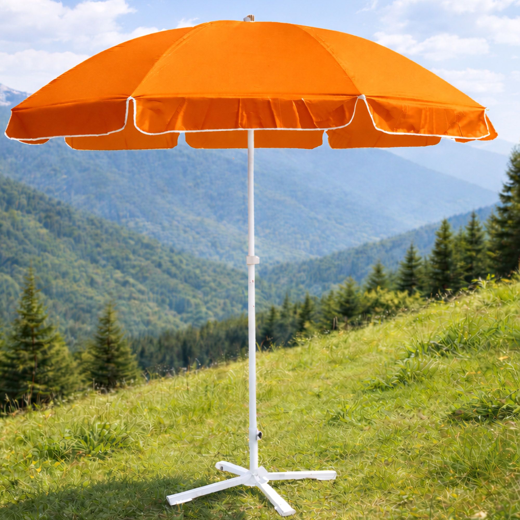Open Air Patio 6 Ft Garden Umbrella With Stand Modern Garden Cover Umbrella-image-4