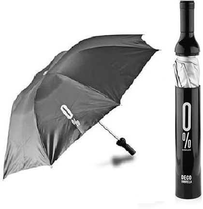 qxore Double Layer Folding Umbrella with Bottle Cover for UV Protection & Rain - 1PC Umbrella-picture-26