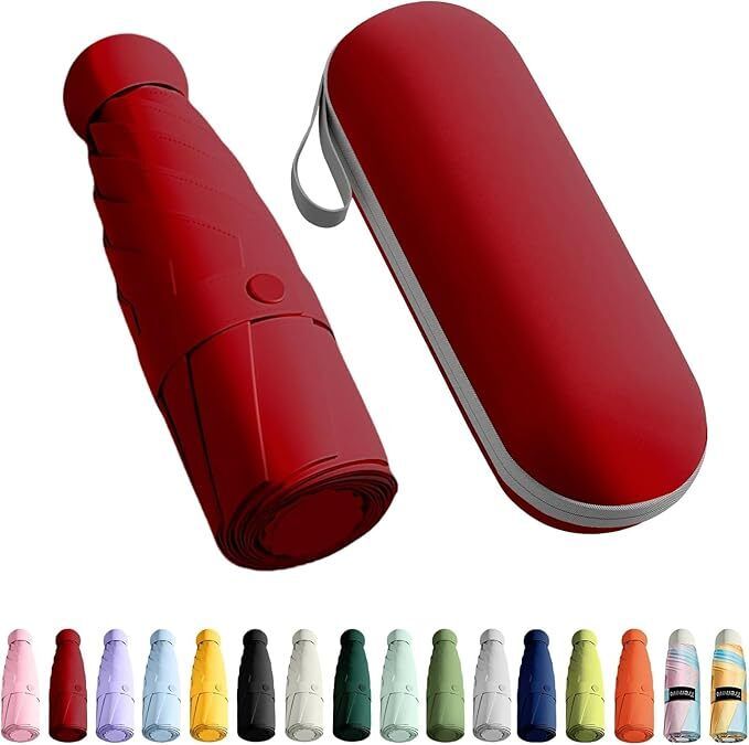 citroda Pocket Travel Umbrella Windproof (Manual Open) Sun Rain Mini Ultra-Light 2 Fold Umbrella-picture-24