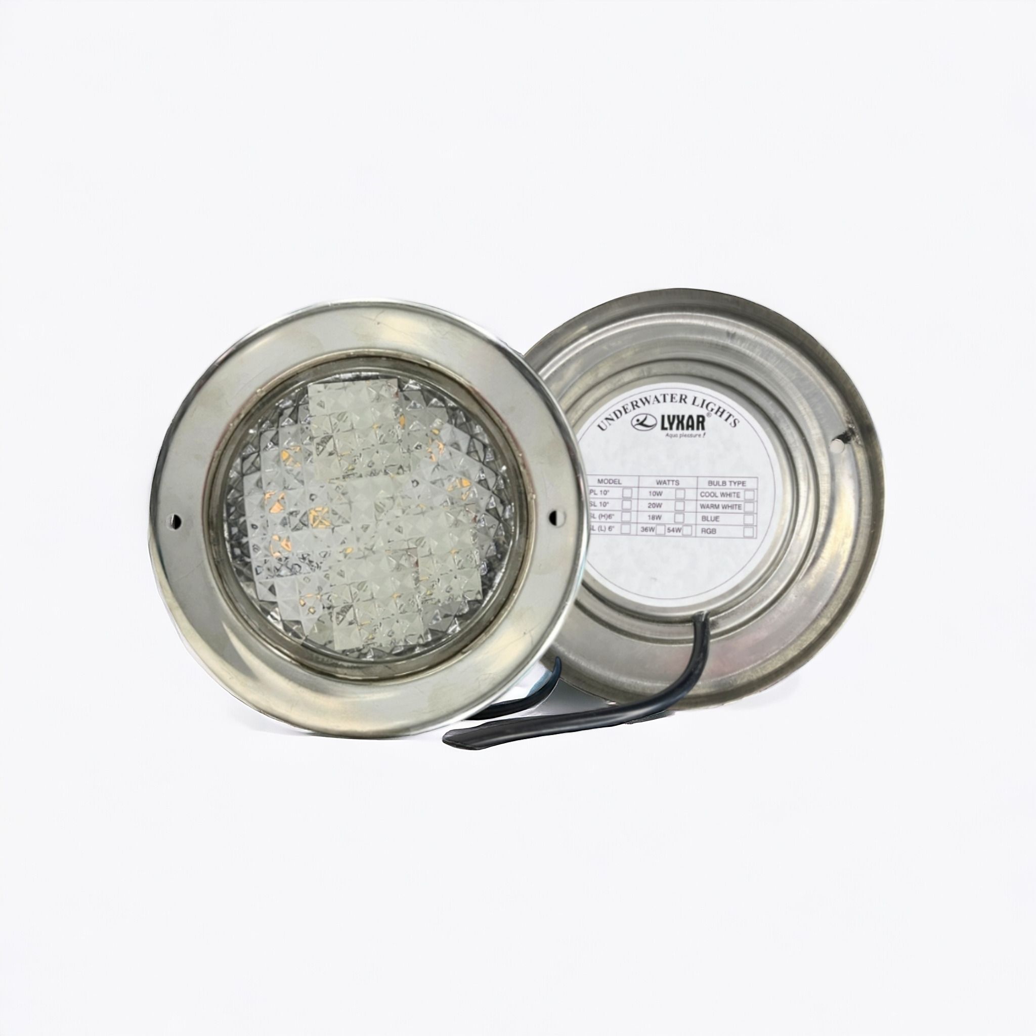 LED Pool Light 6" Dia - 10W - Stainless Steel – Blue Ligh LED Underwater Lamp-image-5