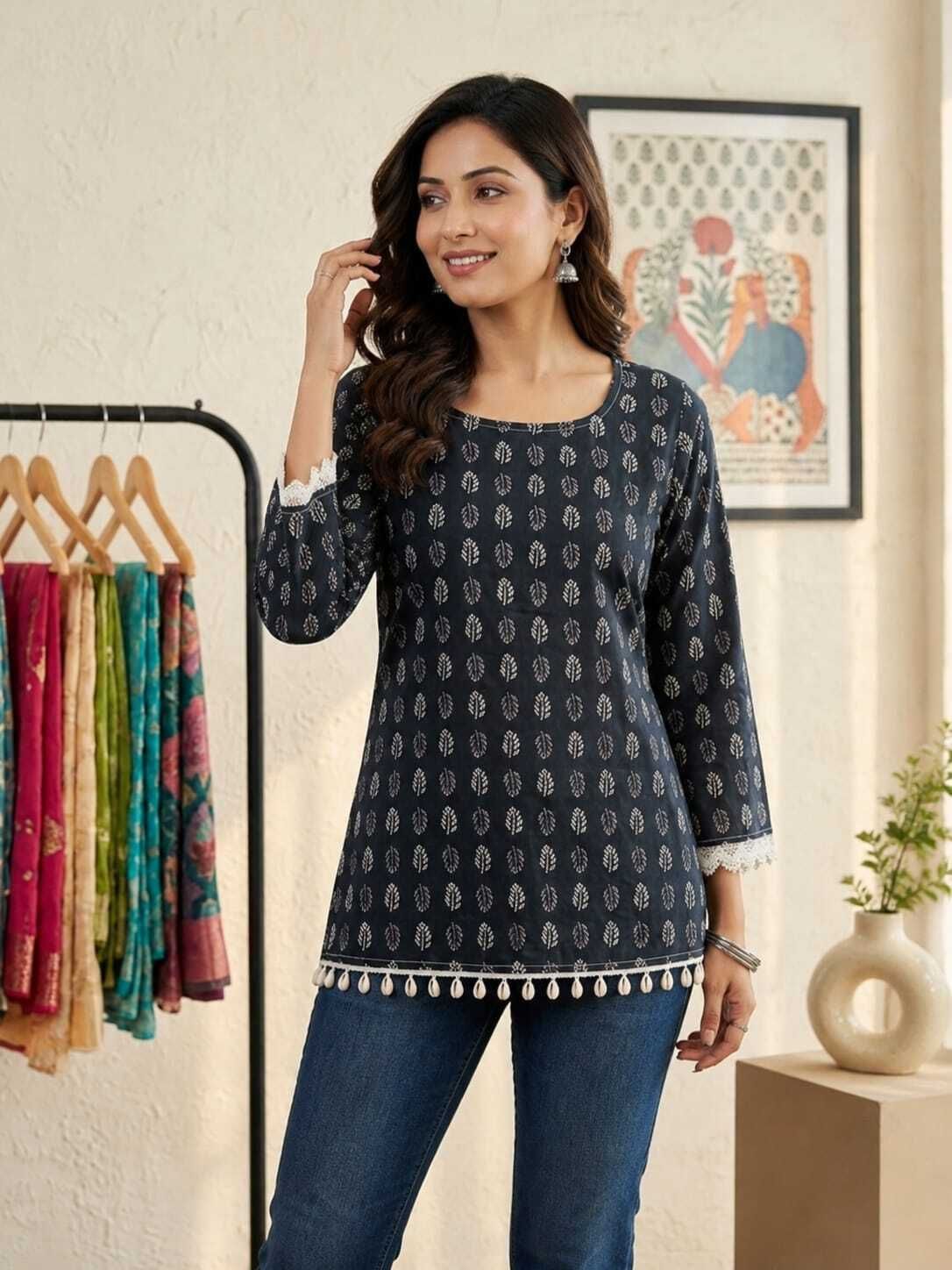 colouredstone Straight Blue Uniform Kurta-picture-26