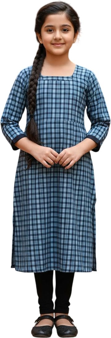 YYY MENSWEAR Straight Blue Uniform Kurta-image-21