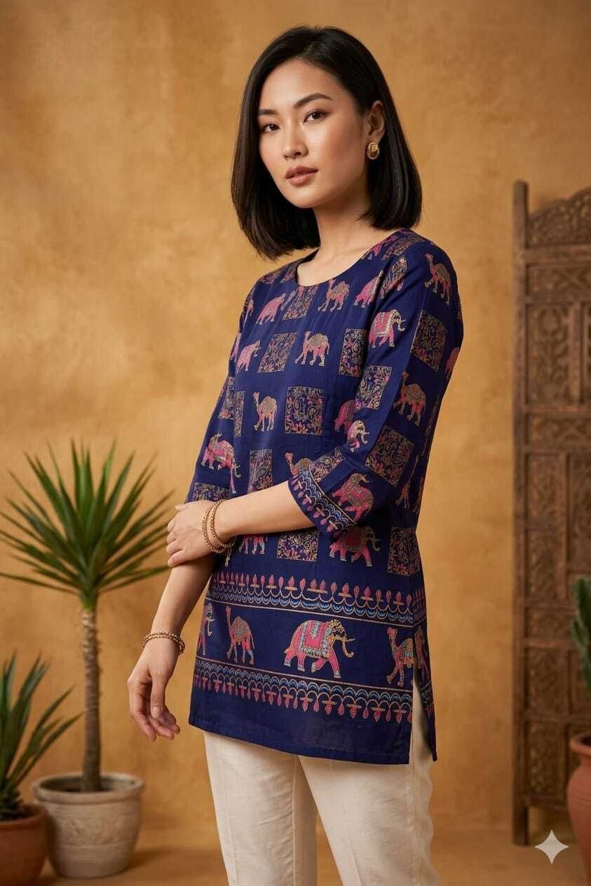 colouredstone Straight Blue Uniform Kurta-picture-30