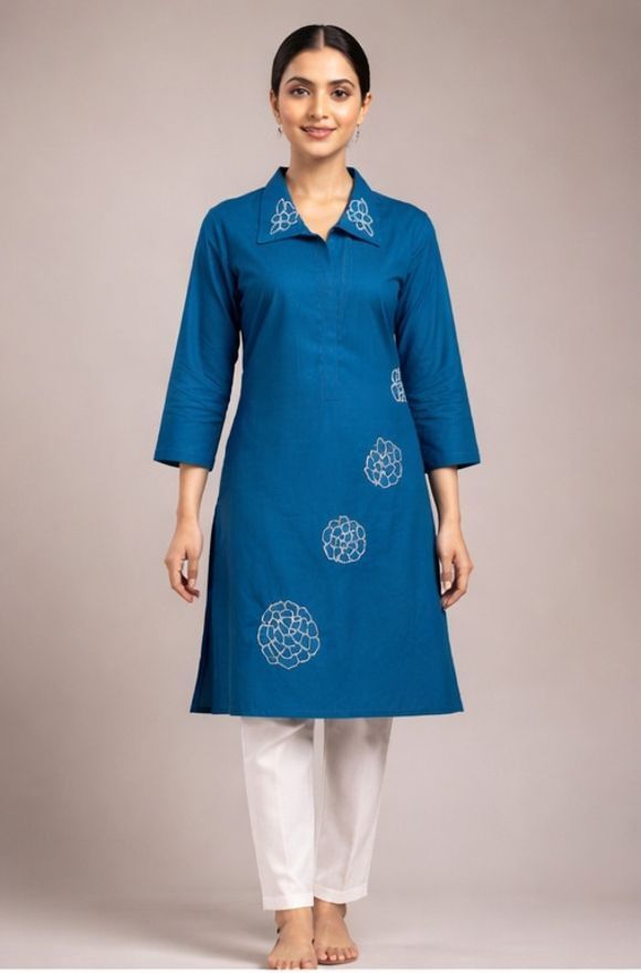 Noor trendz A-line Blue Uniform Kurta-image-41