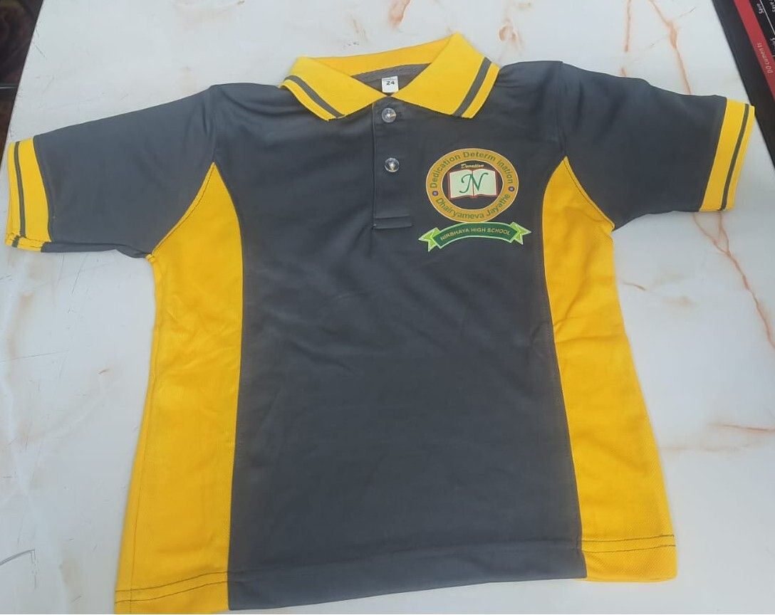 abhi Grey, Yellow Polyester Uniform Salwar-image-34