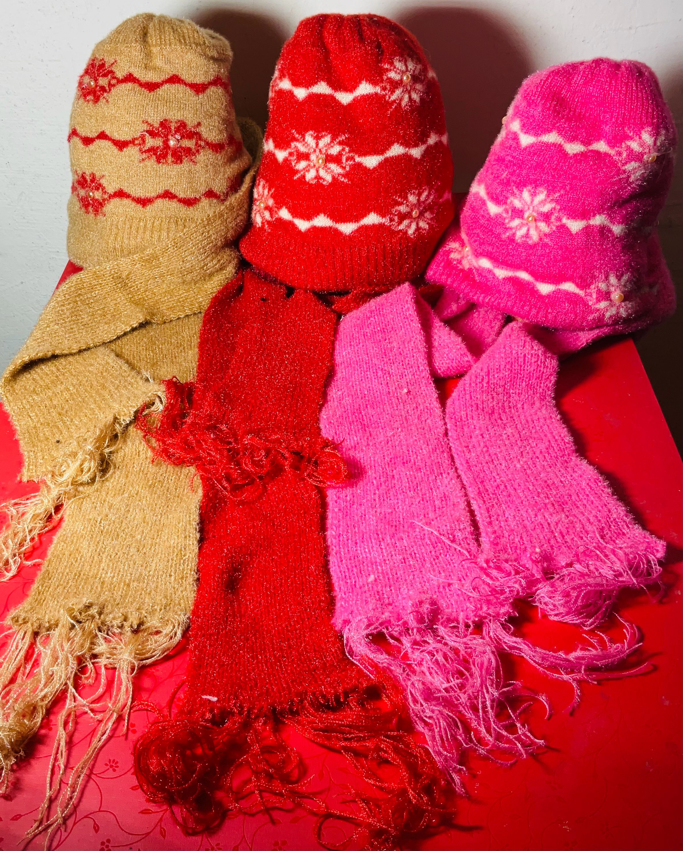 VISHNU Pink, White, Beige, Grey, Red, Multicolor Uniform Scarf-picture-30