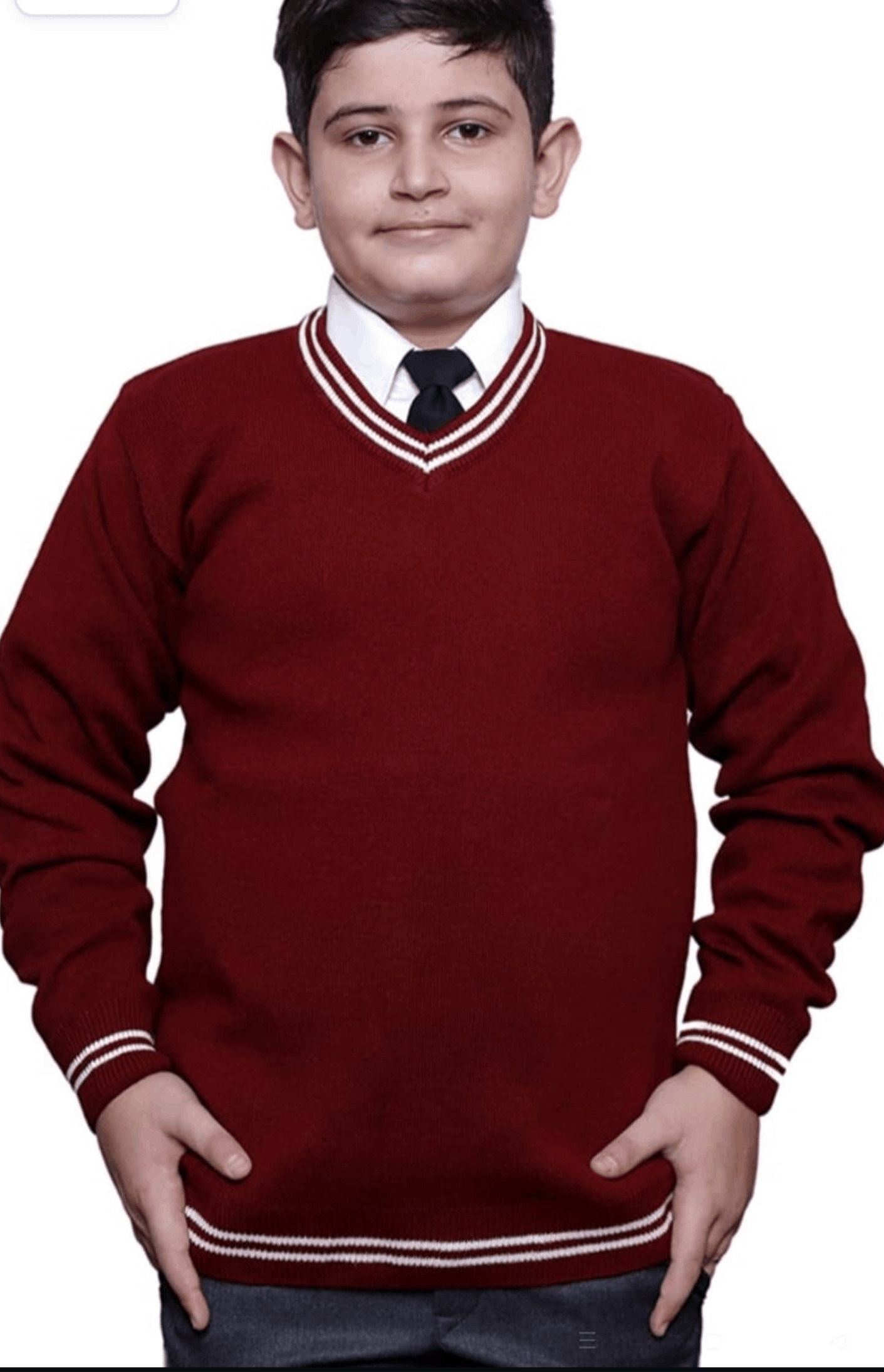 madhav traders Maroon Uniform Sweater-picture-19