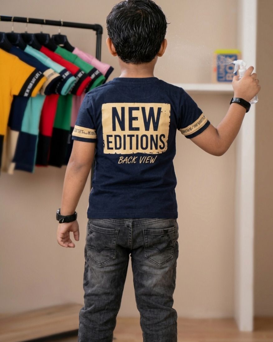 Stylish men tshirt Blue Uniform T Shirt-image-1