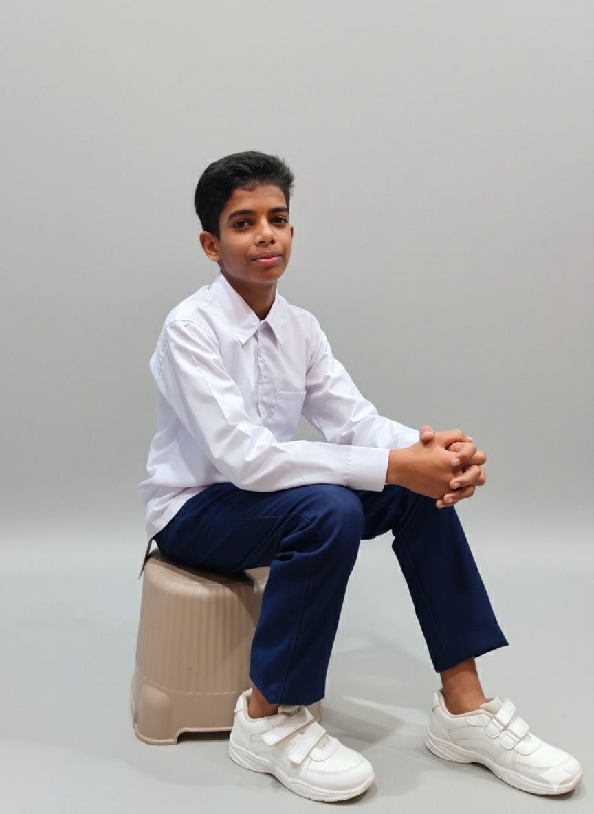 AJ FASHION Blue Uniform Trouser-image-3