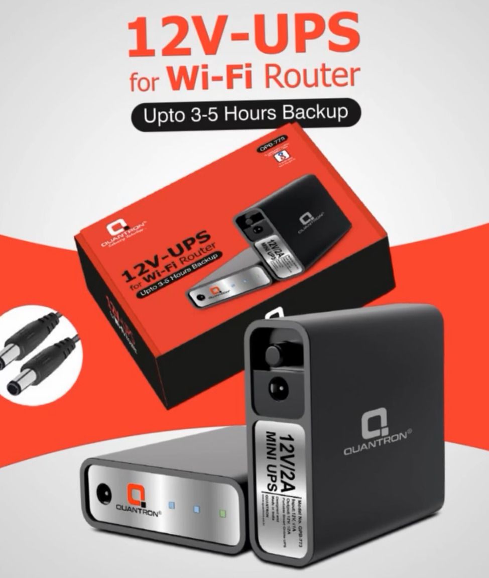 Quantron QPB-773, 12VOLT - UPS FOR WI-FI ROUTER UP TO 3-5 HOURS BACKUP. 12 V Offline/Standby Rack-mount Model UPS with Digital Display 1 Outlet Plugs-picture-32