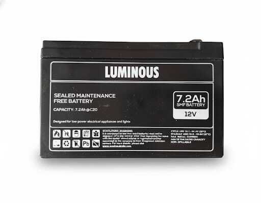 LUMINOUS 7.2 Ah battery for UPS 12 V Offline/Standby Tower Model UPS with Overload Protection 0 Outlet Plugs-picture-12