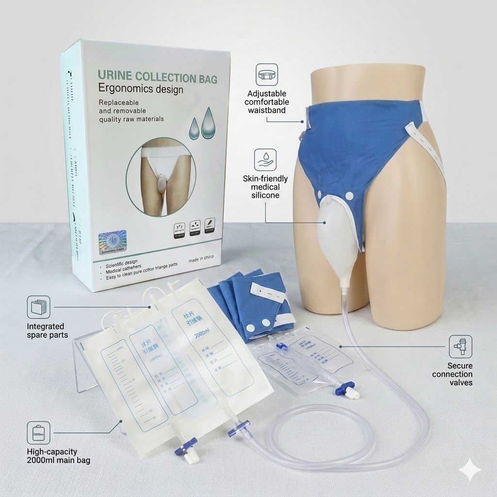 Reusable Male Urine Bag 2000 Ml + 1000 Ml Urine Bag-image-14