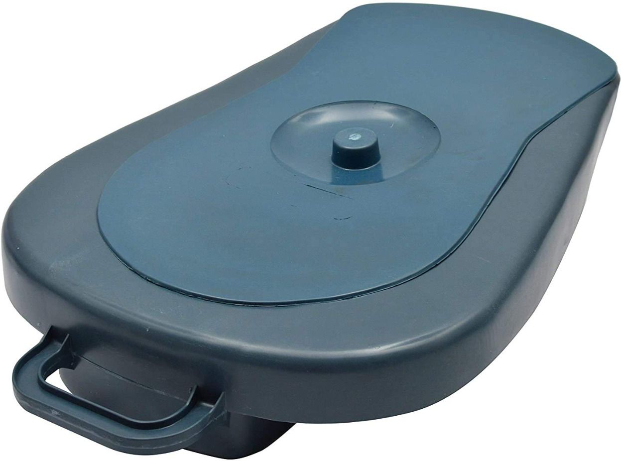 rossify Unisex Polypropylene Bed Pan with Lid, Blue Urine Pot-picture-30