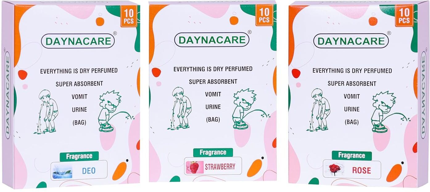 strwberry & Rose & deo Travel Vomit Bag |Emesis Bag| Pack of 10 Bags Vomit Bag-image-29