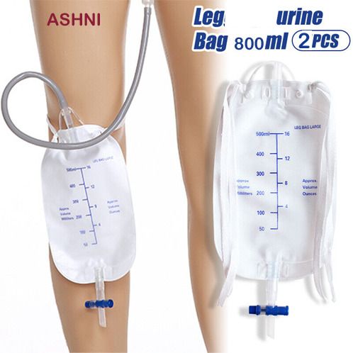 ashni Urocare Leg bag set For Measuring Urine Collecting 800ml Sterile Pack of 2 Urine Bag-picture-14