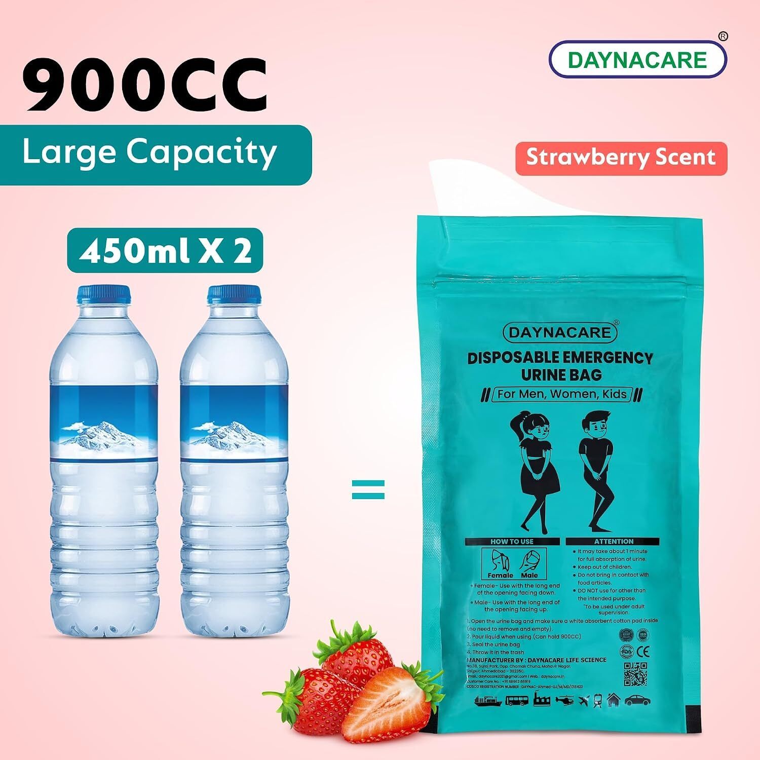 daynacare strawberry Urine Disposable Bags 10 Pcs Vomit Bag-picture-33