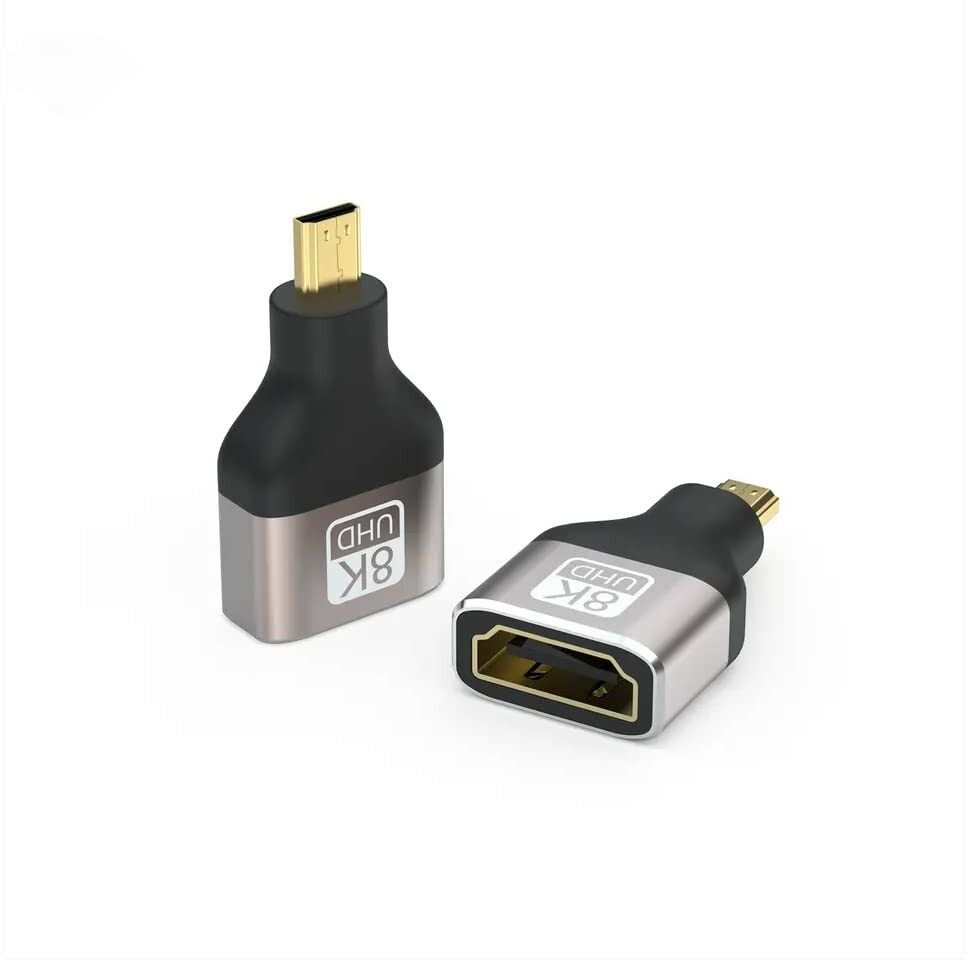 Etzin 8k Micro HDMI to HDMI Adapter, Standard Micro HDMI Adapter 2.1 Version(EPL-952H) USB Adapter-image-3