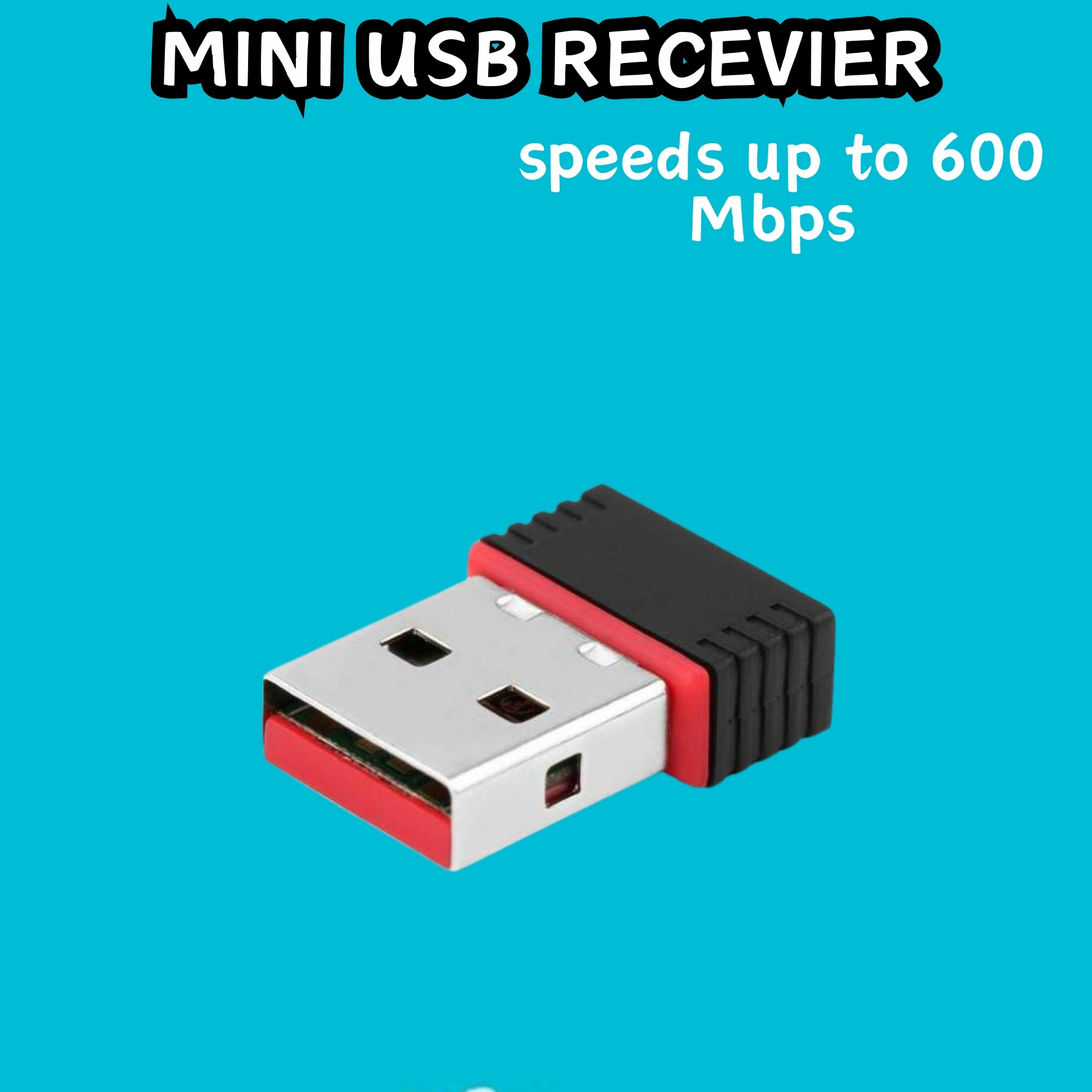 FRONY (Wi-Fi Receiver) with Multi-Device Connectivity For All Pc System and LaptopC312 USB Adapter image 1