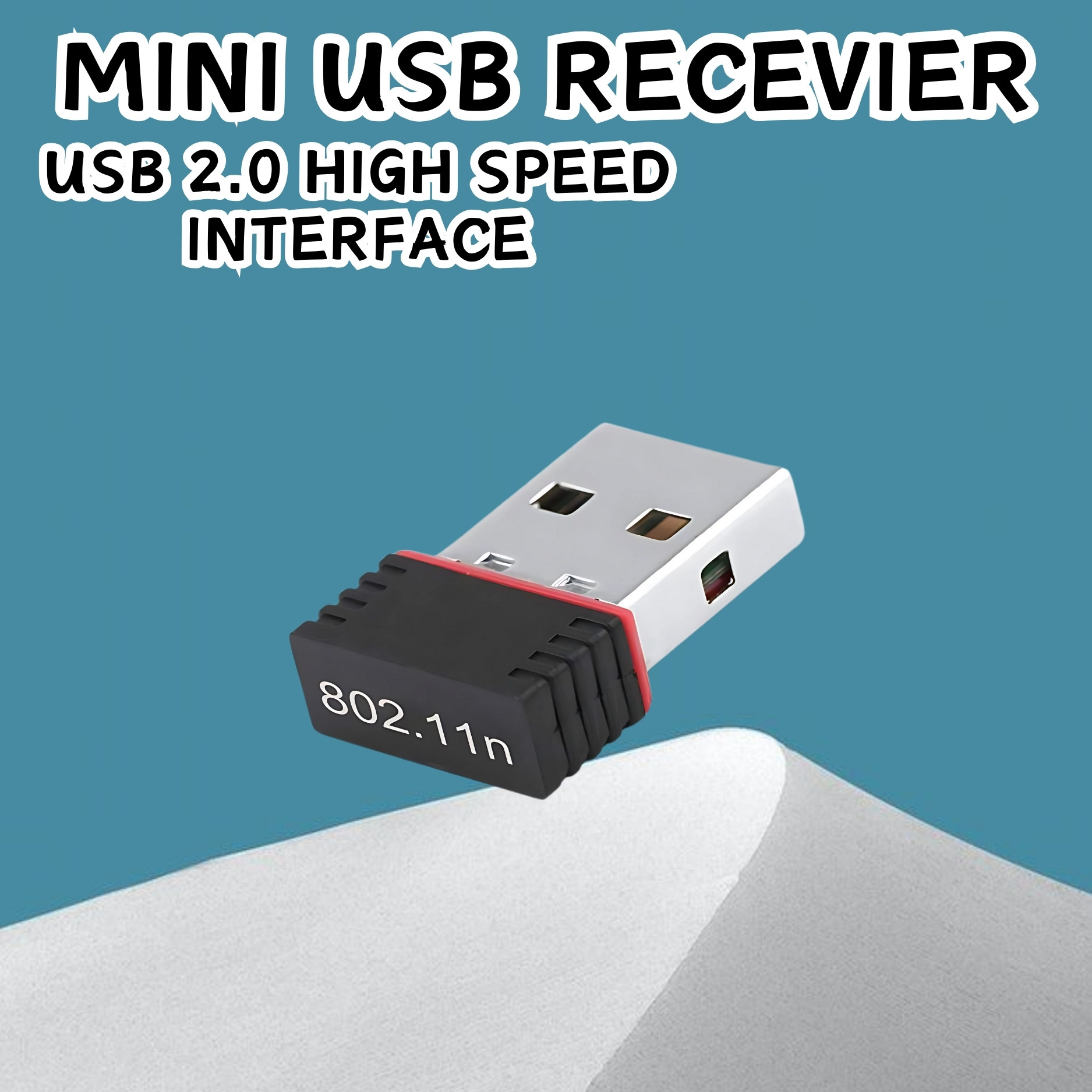GUGGU (Wi-Fi Receiver) with Multi-Device Connectivity For All Pc System and LaptopI276 USB Adapter image 1