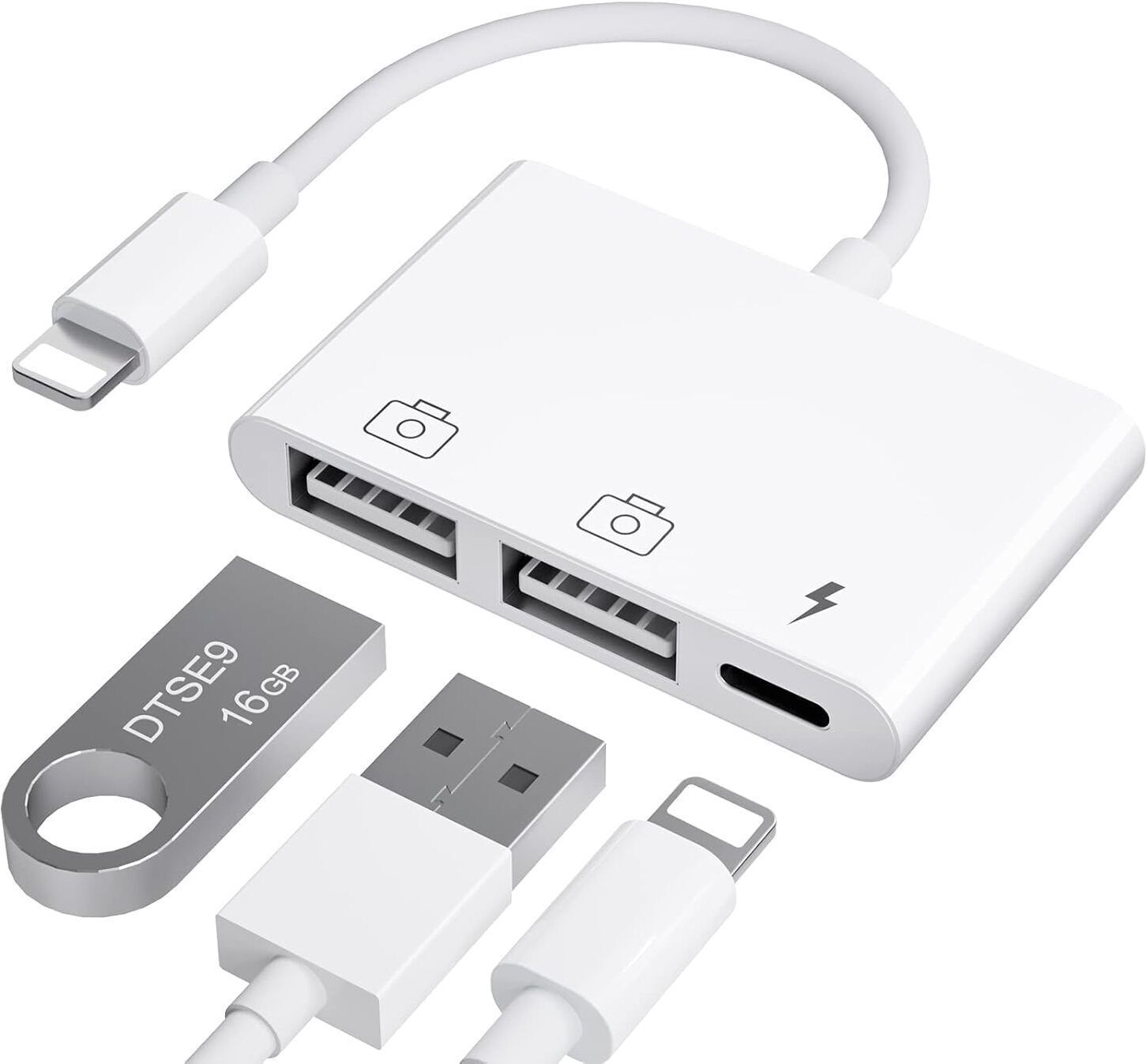 zeptrox USB Adapter Compatible i-Phone/iPad,Plug N Play,Compatible with USB Flash Drive USB Adapter-picture-32