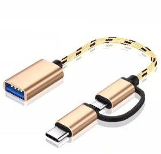 TECHGEAR NEW 2 in 1 Type-C Male + Micro USB Male to USB 3.0 Female OTG USB Adapter-image-5