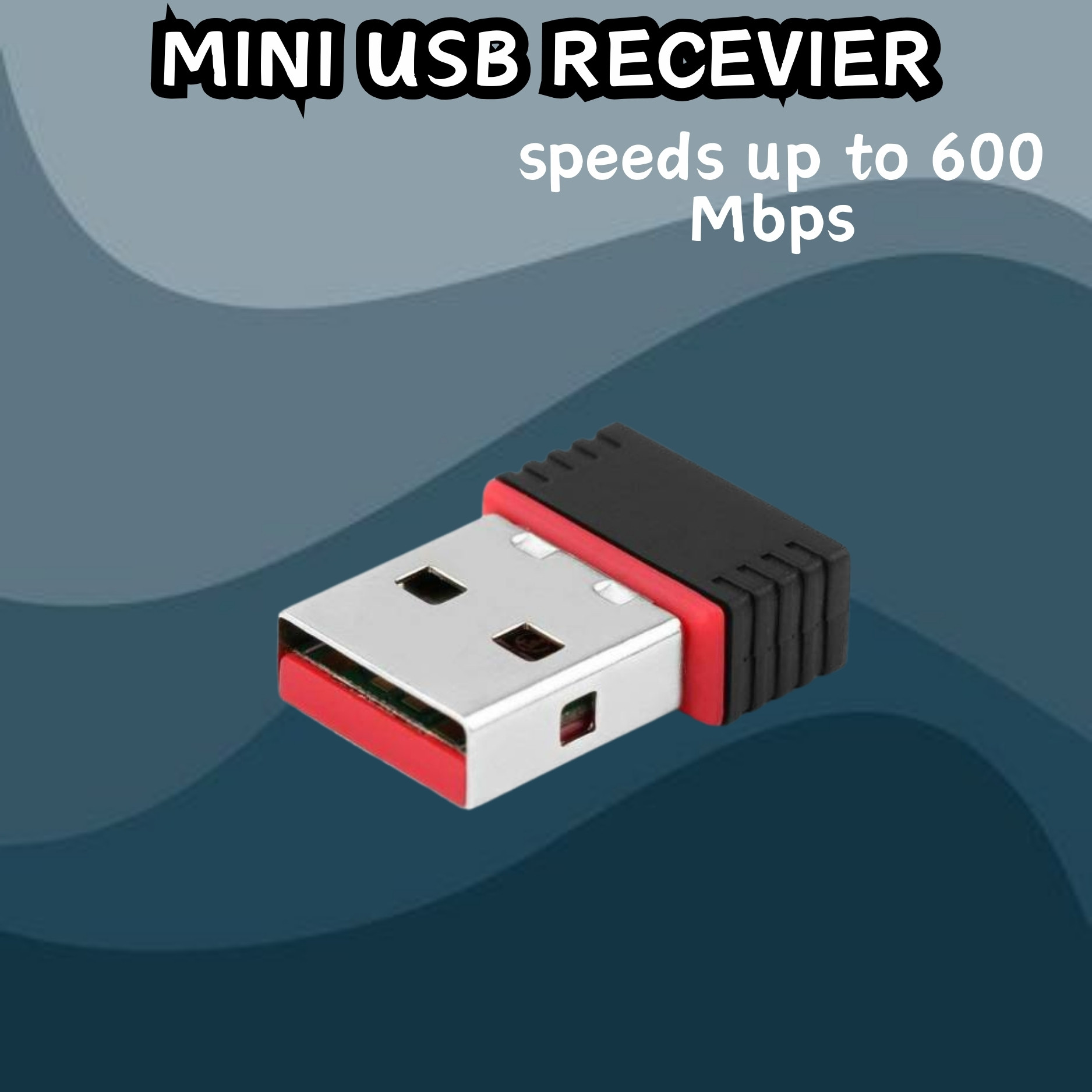 FRONY (Wi-Fi Receiver) with Multi-Device Connectivity For All Pc System and LaptopB377 USB Adapter image 1