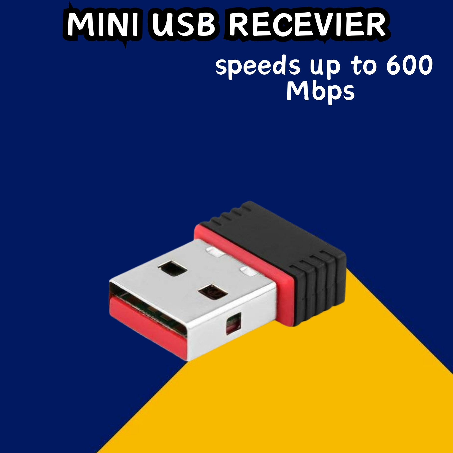 GUGGU (Wi-Fi Receiver) with Multi-Device Connectivity For All Pc System and LaptopH338 USB Adapter image 1