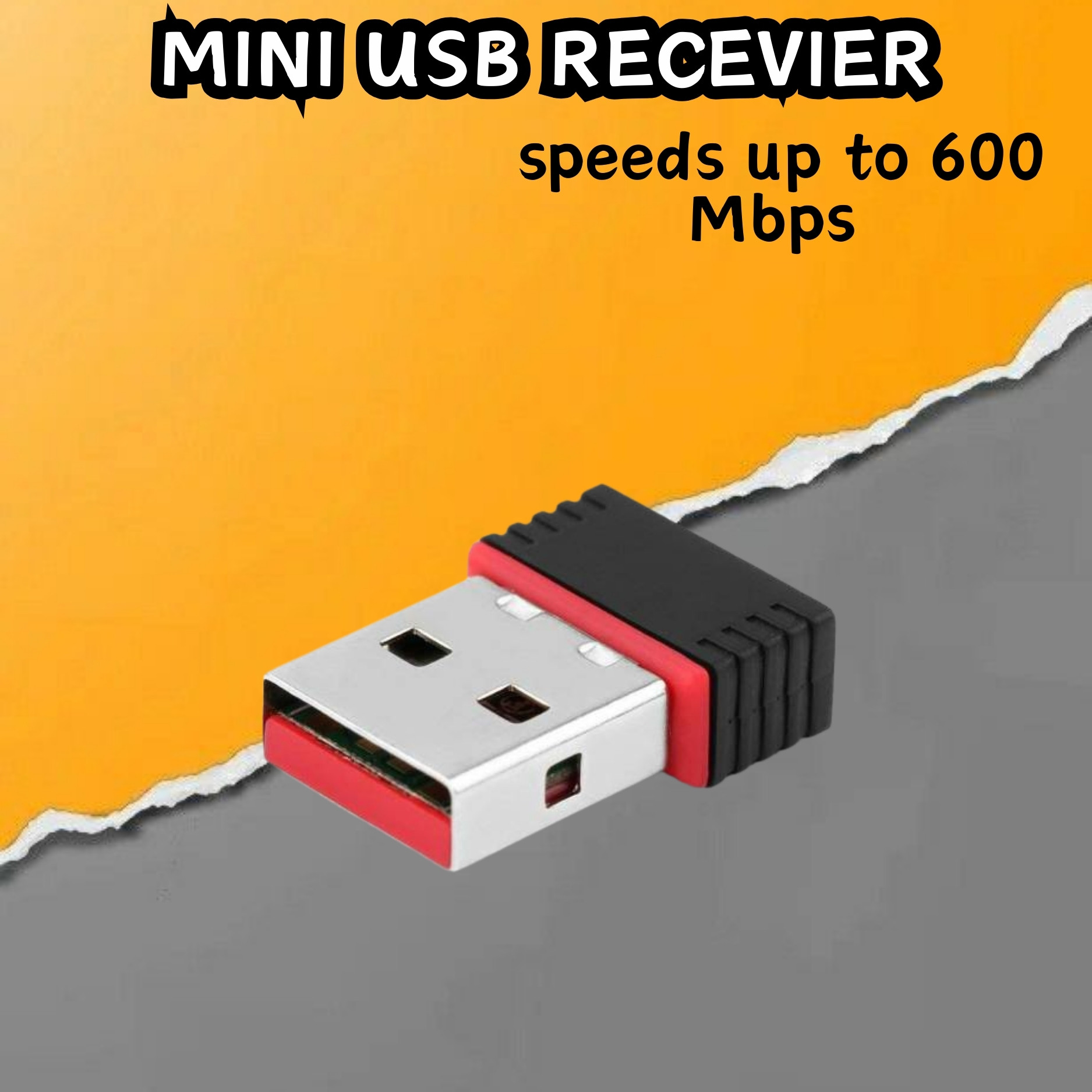 FRONY (Wi-Fi Receiver) with Multi-Device Connectivity For All Pc System and LaptopB191 USB Adapter image 1