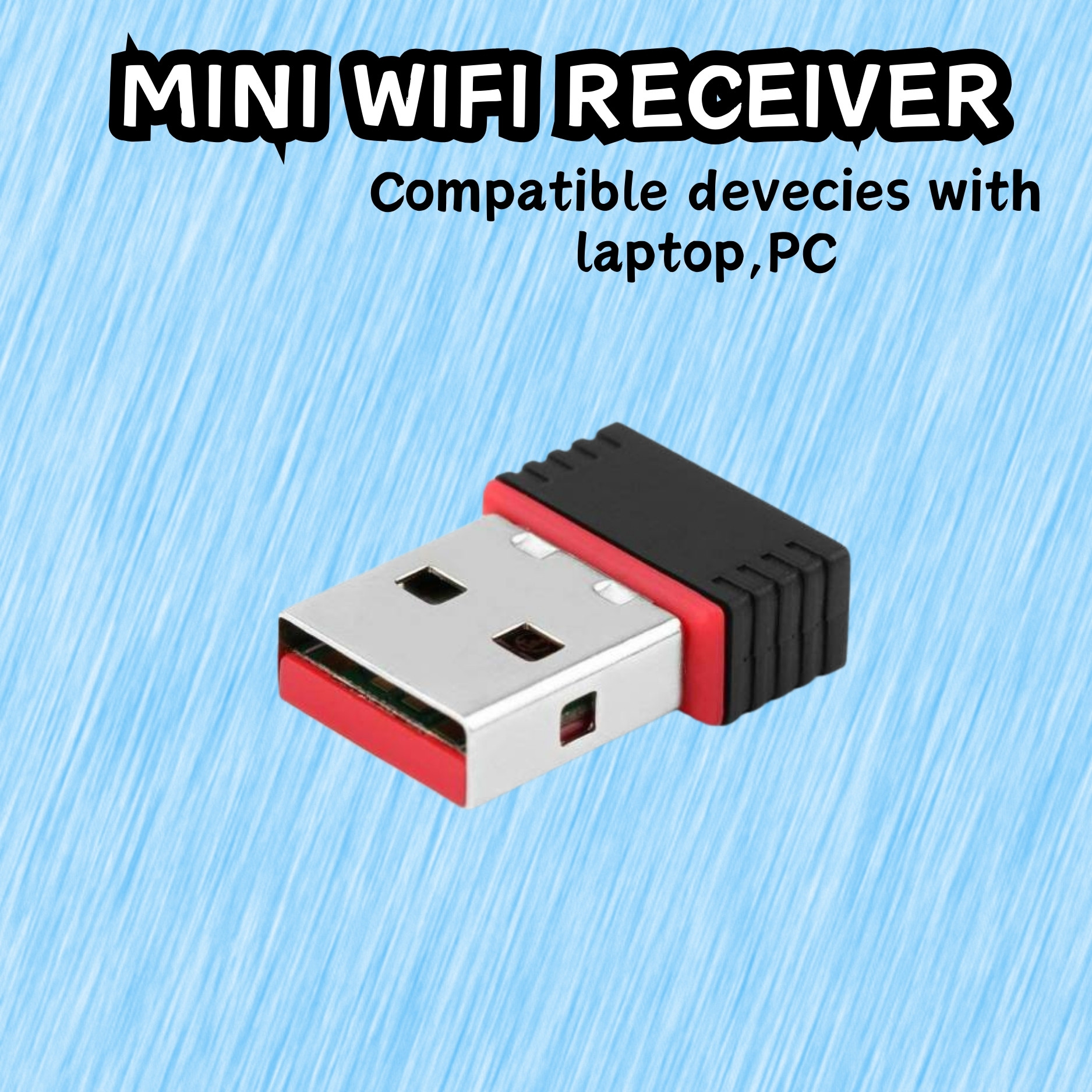 FRONY (Wi-Fi Receiver) with Multi-Device Connectivity For All Pc System and LaptopA148 USB Adapter image 1