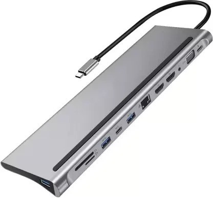 TECHGEAR 2 in 1 USB C Hub, USB C Docking Station-Type C USB C Hub Multiport Adapter USB Adapter image 1