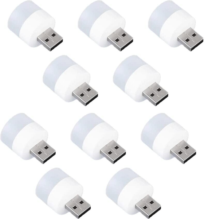 BZILO USB MINI BULB LIGHT WITH CONNECT ALL MOBILE WALL CHARGER(PACK OF 10) Led Light 10 Laptop Accessory-image-8