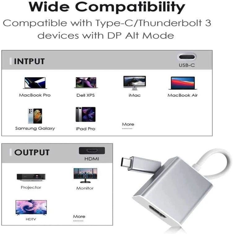 BALRAMA USB Type C to HDMI USB Male to Female Display Port DP Converter Cable Adapter USB Adapter-picture-10