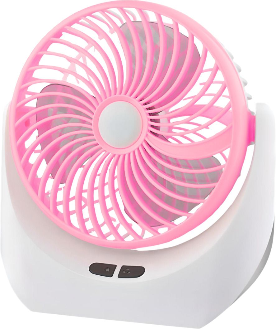JY SUPER Cordless Comfort Portable Rechargeable Fan with 4-Hour Battery & Study Light 1880 Pnk msdf USB Fan-image-45