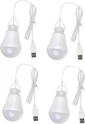 icall BBD 4 USB LED Bulb 5 Watt 6 Volts Bright Light Reading Lamp for Outdoor Camping Used with Any Laptop, PC, Power Bank & Smart Phone Led Light-image-36