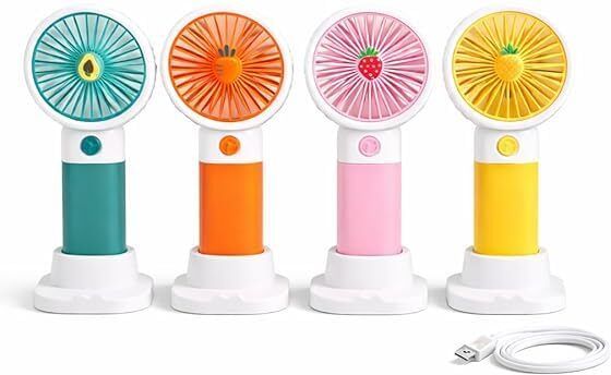 Portable Rechargeable (Mini Fan)3 Handheld Small Desk Fan with Stand USB 2 mm Tower Fan-image-38