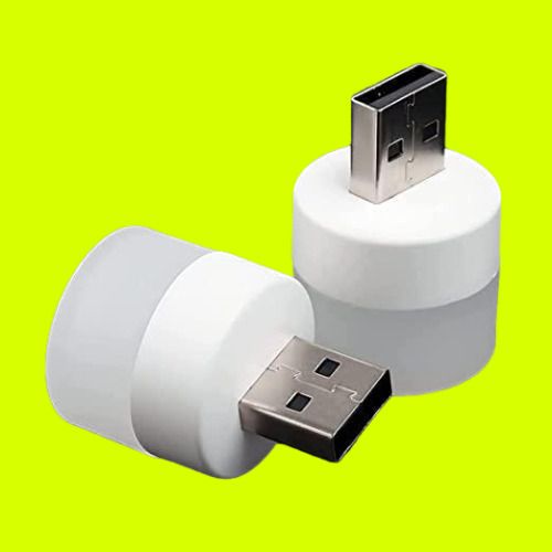 BZILO USB MINI BULB LIGHT WITH CONNECT ALL MOBILE WALL CHARGER PACK OF 2 FL38 PACK OF 2 USB LED Light Plug in Night Light Bulb_M38 Laptop Accessory-image-36