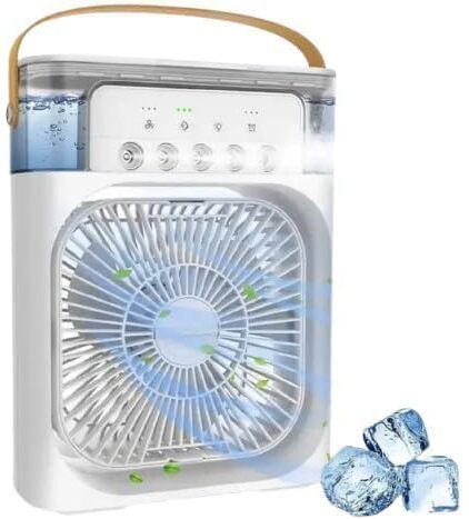 SLIPCARE USB Portable Mini Air Cooler Fan, 3 Wind Speeds Spray + 7 Color LED Light - S07 Personal Desk AC Cooler with Water Tank Fan for Home Office Bedroom Travel SLP07 USB Air Cooler-image-41