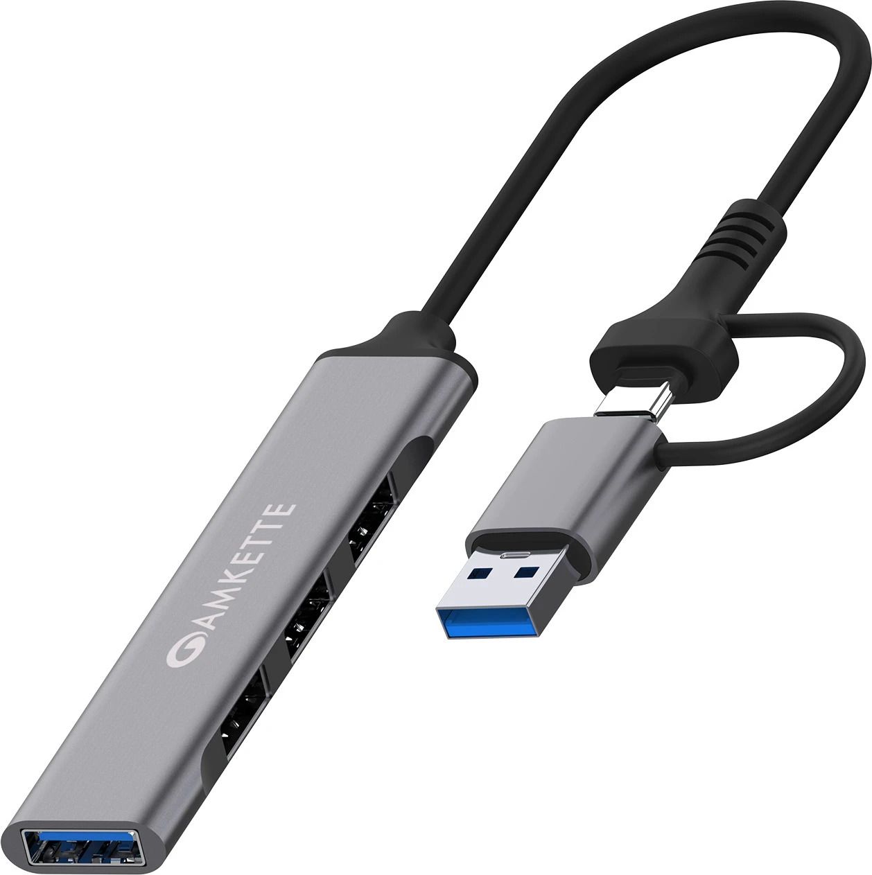 AMKETTE Type A+C USB 3.0 4 Port Metal USB Hub-image-49