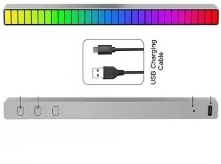 BSVR Led RGB Bar Light 32 Bit RGB Music Sound Control For Cars Led Light 133 Smart Sensor Light-image-16