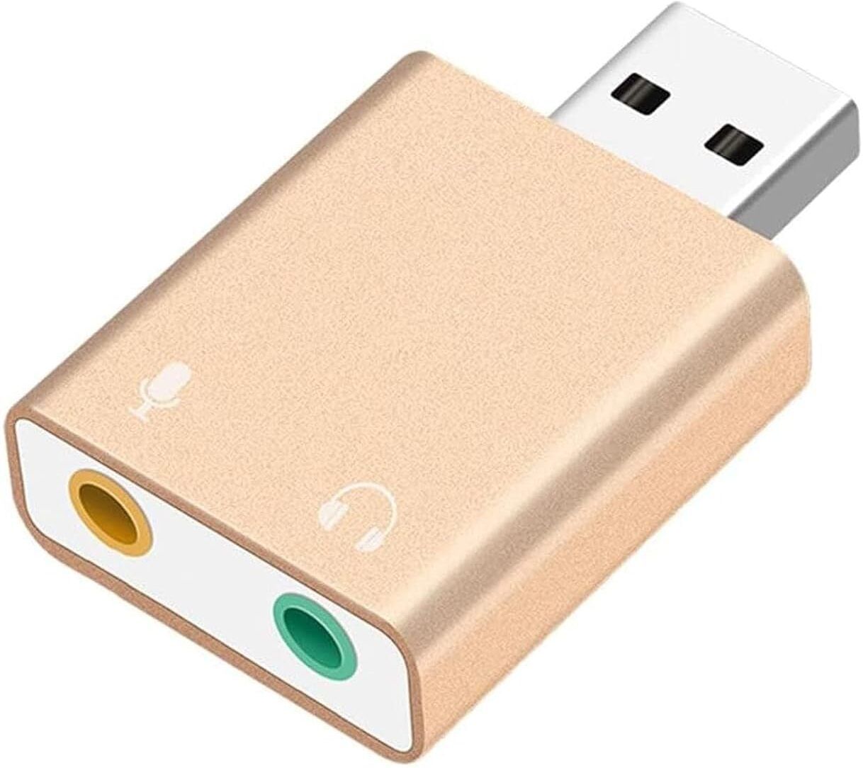 VOOCME USB Audio Adapter USB to 3.5mm Jack Audio Adapter External USB Stereo Sound Card 3.5mm Headset and Microphone Jack for Windows Card Reader-picture-10
