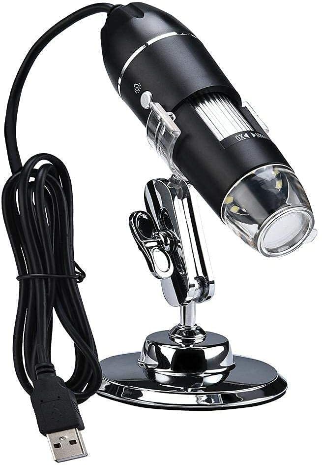 USB Digital Microscope 50X to 1600X, 8 LED Magnification Microscope Microscope Slide Box-image-32