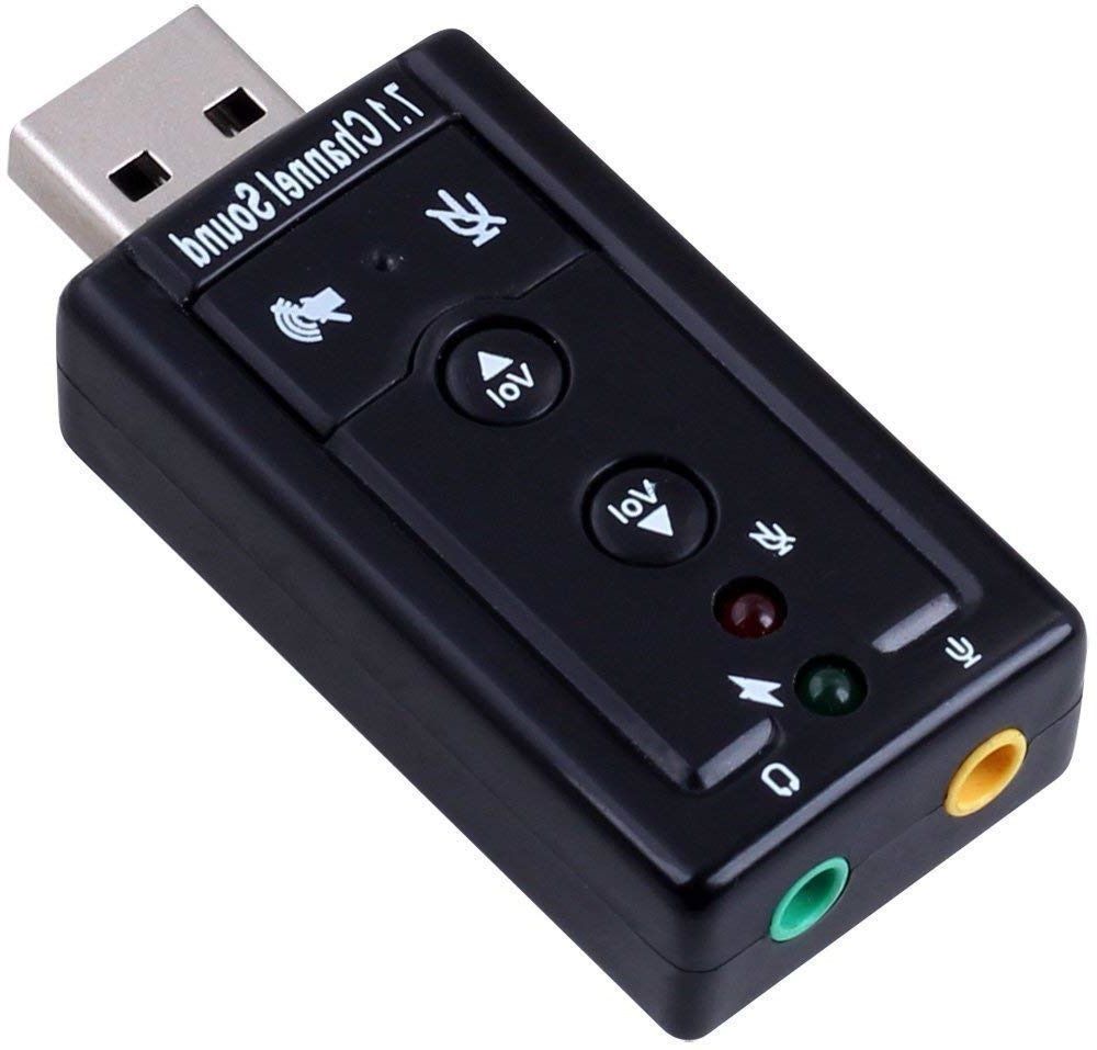 Frackson 7.1 Channel USB External Sound Card Audio Adapter with Mic Out Black 7.1 Sound Card Sound Card-image-46