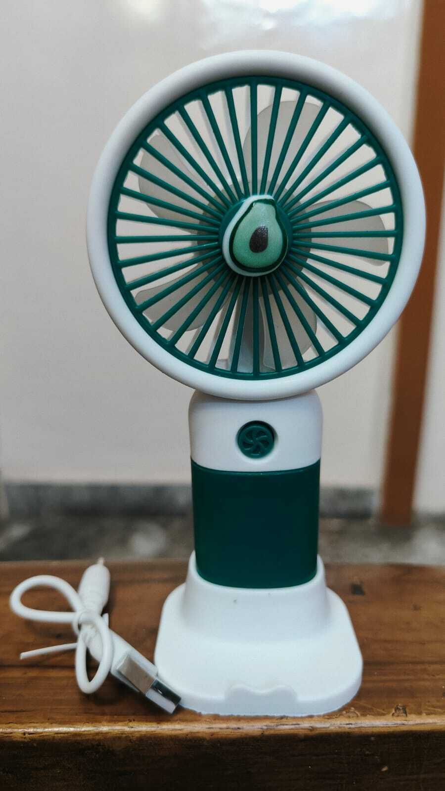 Mini Hand Fan with USB cable and stand, rechargeable, Any random color Rectangle Electric Pan-image-19