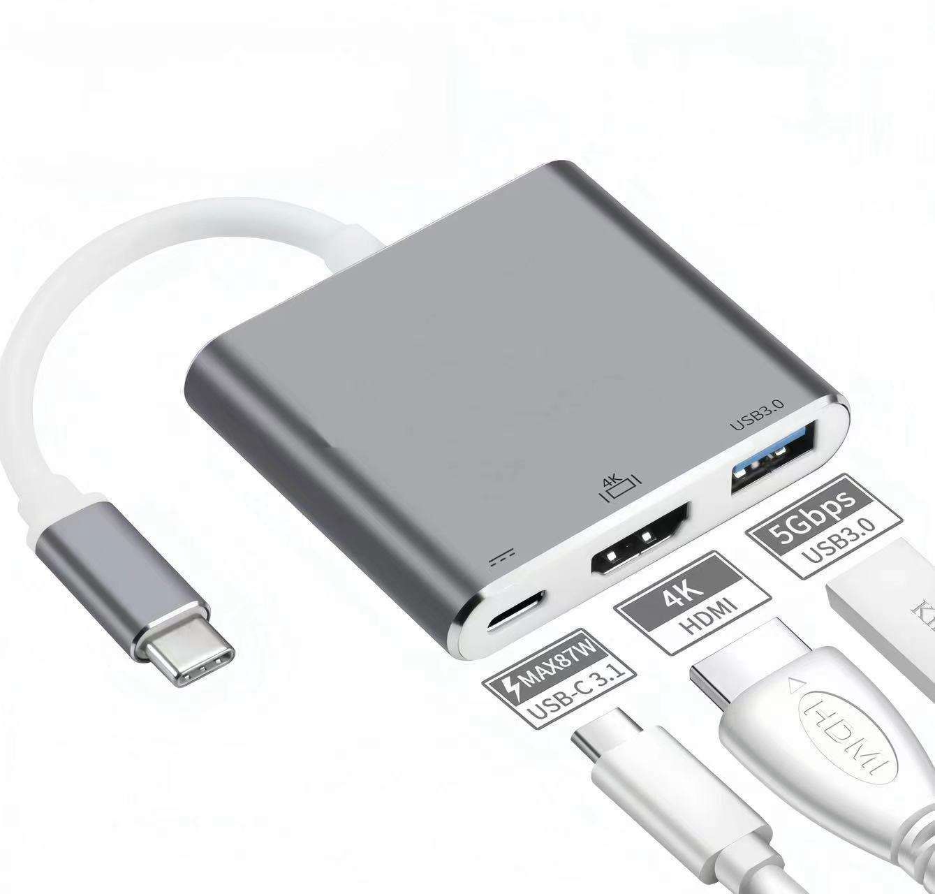 Foxne Point 3 in 1 HUB USB C Docking Station with 4K HDMI Card Reader-picture-20