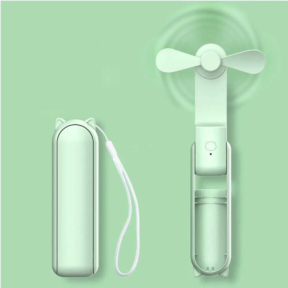 Sampri Portable Handheld Fan Personal Fan Rechargeable Battery Operated Multifunction Foldable Angle With USB Charging And AC Charging Port USB Fan image 1