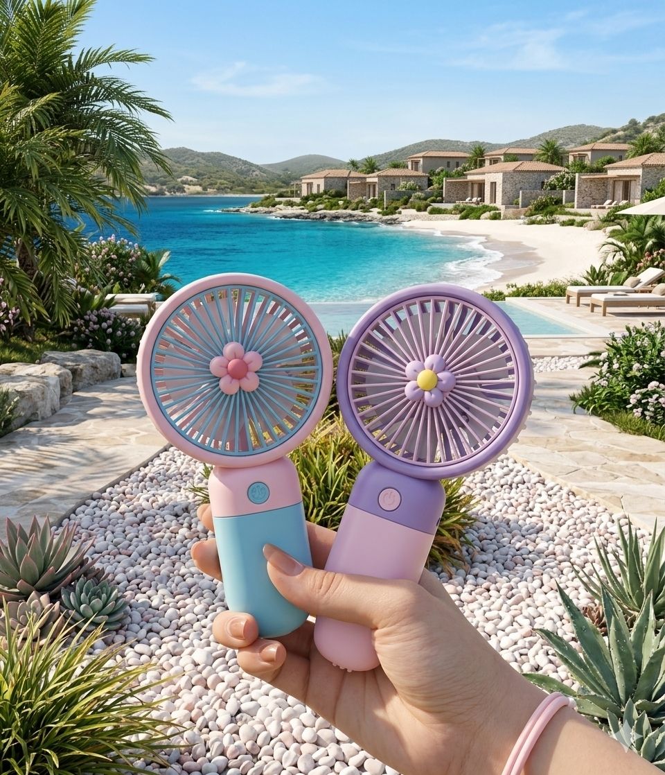 Clickandbuyyy Mini Portable Hand Fan ,USB Charging_Rechargeable , (pack of 2)(Multicolor) Mini098 USB Fan-image-26