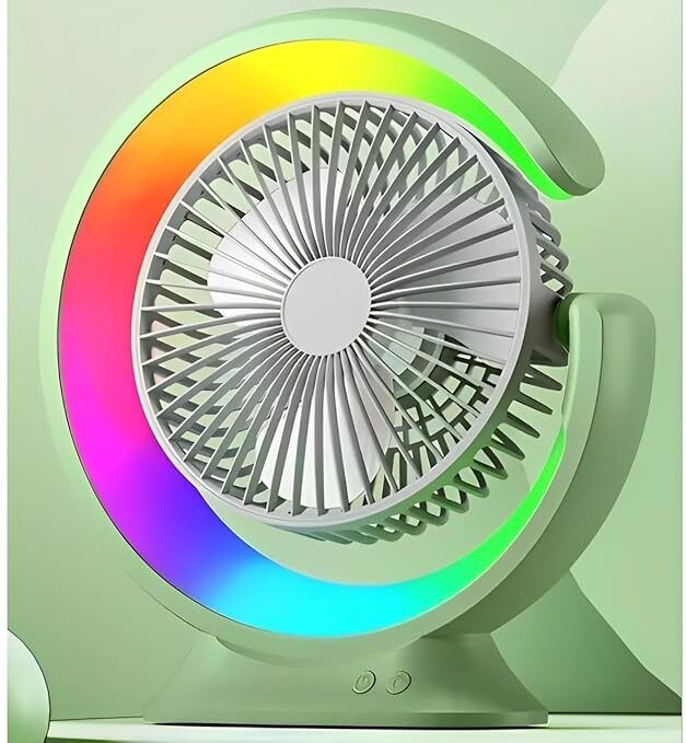 CITRODA (RECHARGEABLE TABLE FAN),2400MAH,3 FAN BLADES,180°Rotatable FAN,HIGH SPEED FAN Portable table fan,Camping Traveling Kitchen Office Outdoor Rechargeable Fan-image-45